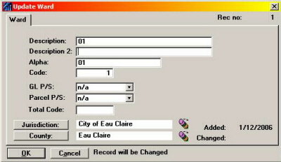 Define your Tax Wards